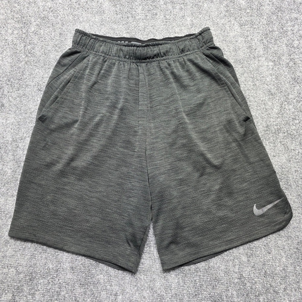 Nike Dri-FIT Mens Small Athletic Training Shorts Gray‎ Heathered Athletic Pocket